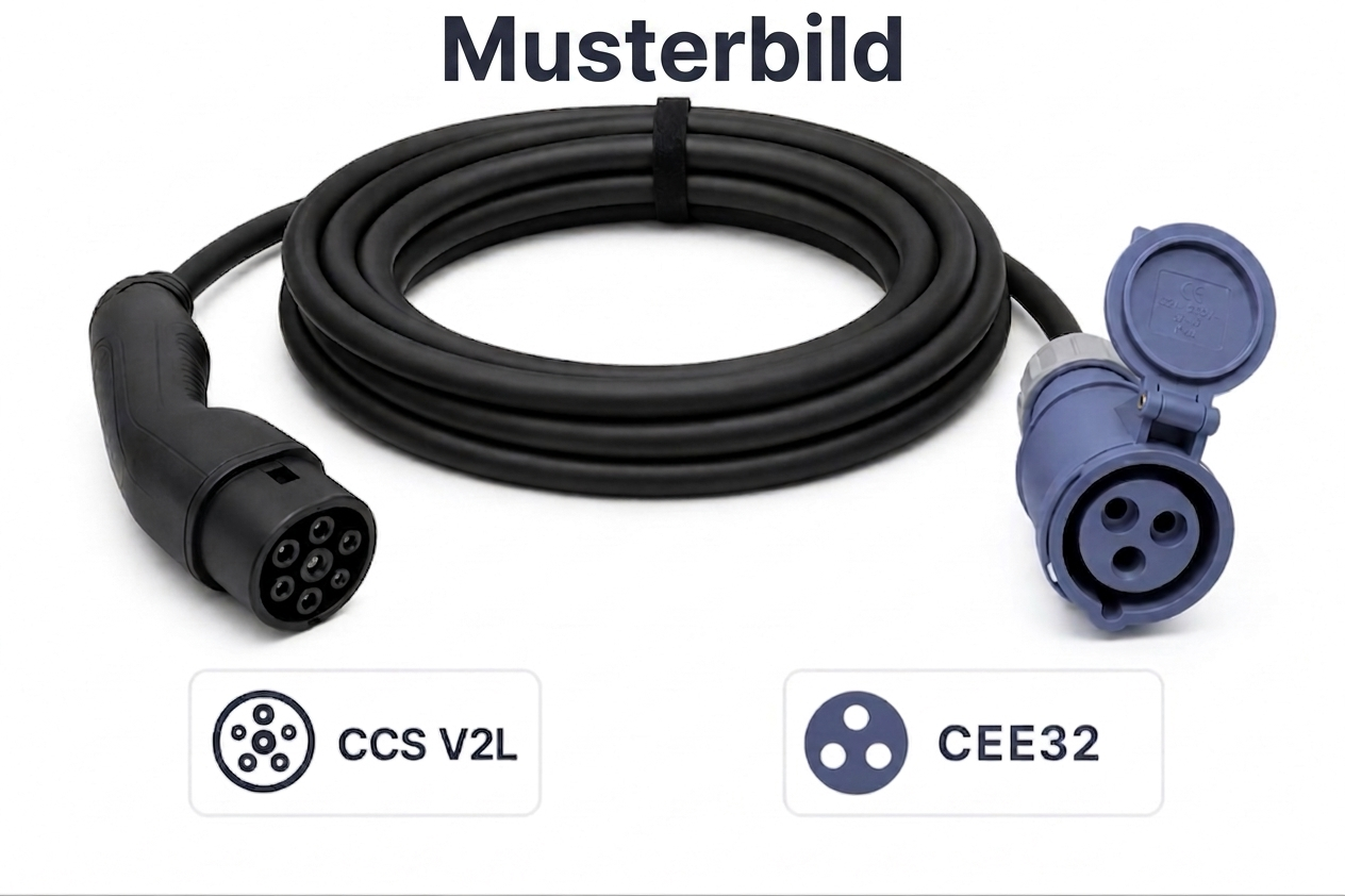 V2L Power Adapter auf CEE32 zum Anschluss an die Power Unit